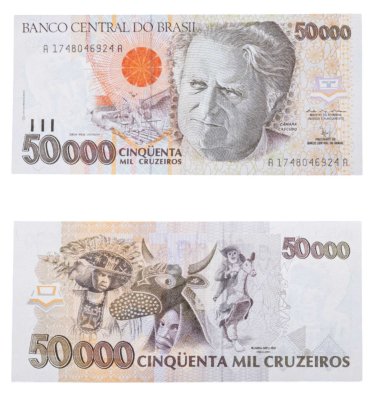 купить Бразилия 50000 крузейро 1991-1993 "Бумба-меу-бой (Вставай, мой бык) танец"