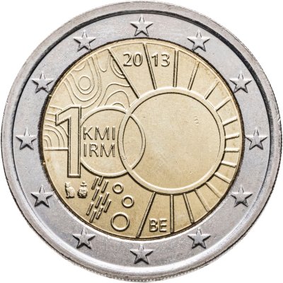 купить Бельгия 2 евро (euro) 2013 100 лет Королевскому метеорологическому институту