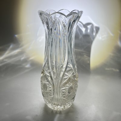 купить Вазочка для небольшого букета с геометрическим декором, хрусталь, СССР, 1970-1990 гг.