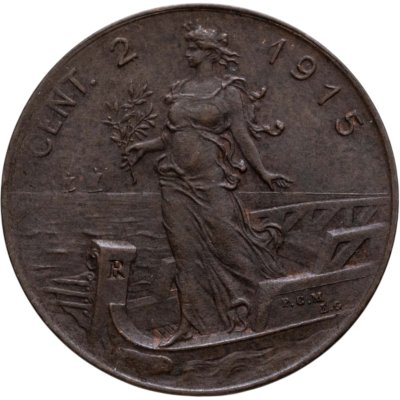 купить Италия 2 чентезимо (centesimi) 1915
