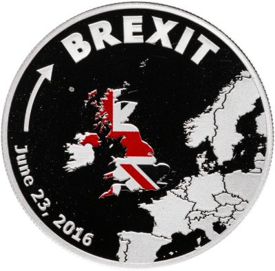 купить Острова Кука 1 доллар 2016 "Брэкзит Brexit" в капсуле