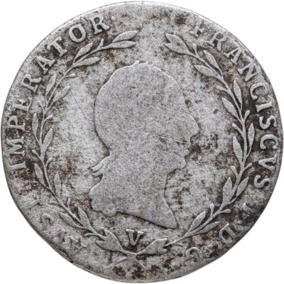 купить Австрия 5 крейцеров (kreuzer) 1820 A знак монетного двора "A" - Вена