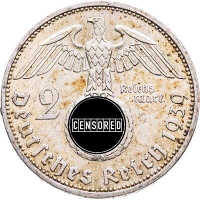 купить Германия, Третий Рейх 2 рейхсмарки (reichsmark) 1939 знак монетного двора "A"-Берлин