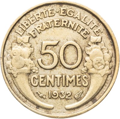 купить Франция 50 сантимов (centimes) 1932