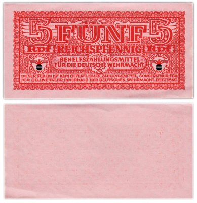 купить Германия 5 рейхспфеннигов 1942 вспомогательное платёжное средство Вермахта