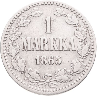 купить 1 марка 1865 S Российская Финляндия