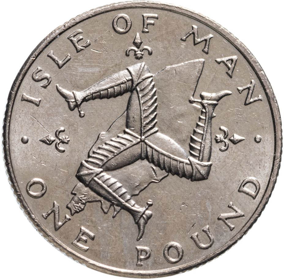 Монета остров Мэн 1 фунт (pound) 1978 стоимостью 990 руб.