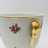 Купить Кашпо с рельефным декором, украшенное изображением роз, фарфор, деколь, золочение, Weisswasser Porzellan, Германия, 1950-1970 гг.