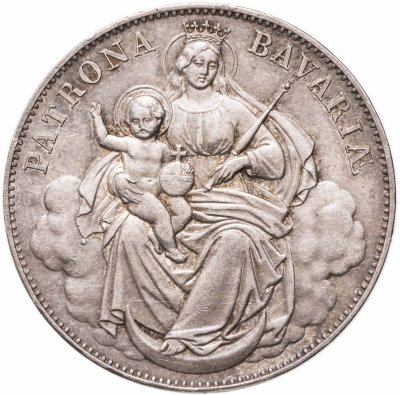 купить Германия, Бавария 1 талер 1865 Людвиг II Мадонна, (ND)- без даты
