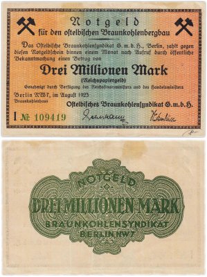 купить Германия 3000000 марок 1923 год Берлин