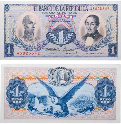 купить Колумбия 1 песо 1973