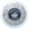 Купить Либерия 100 долларов (dollars) 2007 Proof (1 кг. серебра) "Монета-пазл: 40 долларов в центре и 12 частей (по 5 долларов)" в подарочном футляре