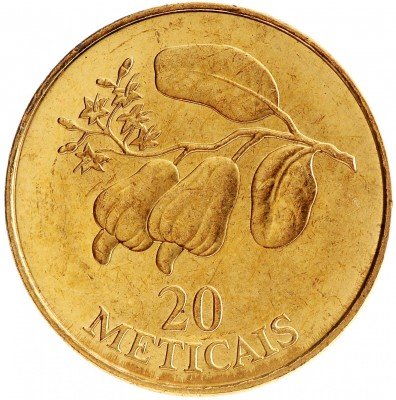 Купить 20 метикалов 1994 Мозамбик