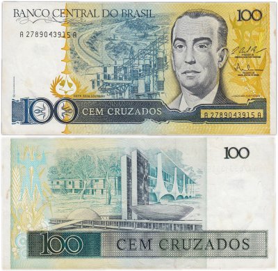 купить Бразилия 100 крузадо 1987 (Pick 211с)