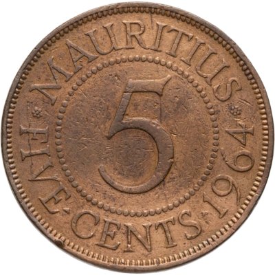 купить Маврикий 5 центов (cents) 1964