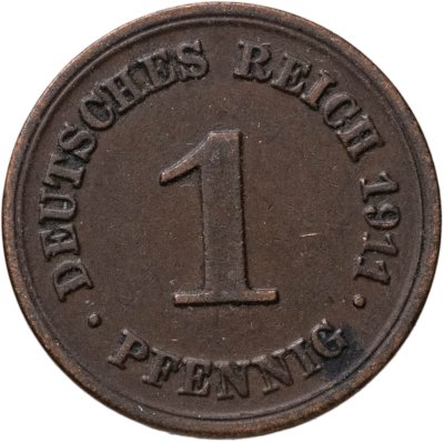 купить Германия 1 пфенниг (pfennig) 1911