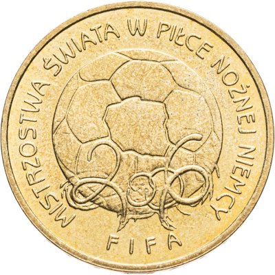 купить Польша 2 злотых 2006 "Чемпионат мира по футболу Германия 2006"