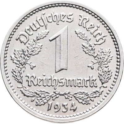 купить Германия, Третий рейх 1 рейхсмарка 1934 G