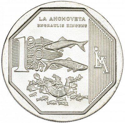 купить Перу 1 соль 2013 "Природные ресурсы Перу - Перуанский анчоус"