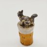 Купить Пробка декоративная с фигуркой белки, металл, никелевое покрытие, пробка, Европа, 1900-1940 гг.