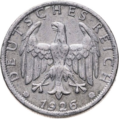 купить Германия 2 рейхсмарки (reichsmark) 1926, знак монетного двора "A" — Берлин