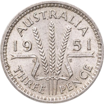 купить Австралия 3 пенса (pence) 1951