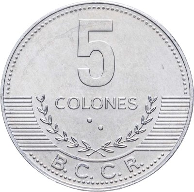 купить Коста-Рика 5 колонов 2008