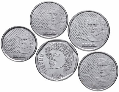 купить Бразилия набор 1, 5, 10, 25 и 50 сентаво 1994-1997