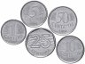 Купить Бразилия набор 1, 5, 10, 25 и 50 сентаво 1994-1997