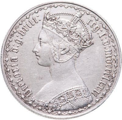 Купить Великобритания 2 шиллинга (флорин, shillings) 1872 "Готический флорин"