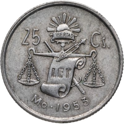 купить Мексика 25 сентаво 1950-1953