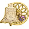 Купить Камерун 100 франков 2025 "Нотр-Дам-де-Пари, Собор Парижской Богоматери. Колокол. Витраж" в упаковке с сертификатом