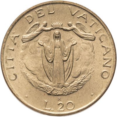 купить Ватикан 20 лир (lire) 1987