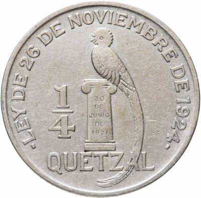 купить Гватемала 1/4 кетсаля 1924