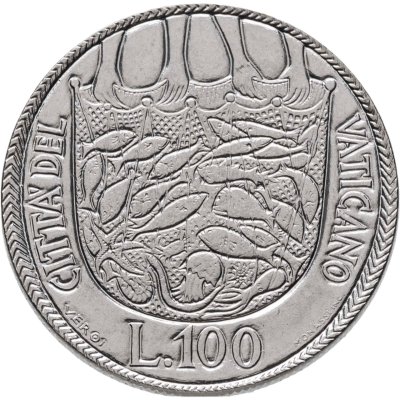 купить Ватикан 100 лир (lire) 1975 "Лето Господне"