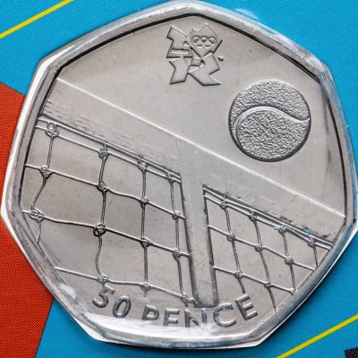 купить Великобритания 50 пенсов (pence) 2011 "XXX летние Олимпийские Игры, Лондон 2012 - Теннис" в буклете