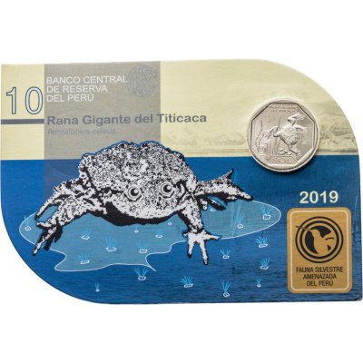 купить Перу 1 соль 2019 "Красная книга Перу - Титикакский свистун" в буклете