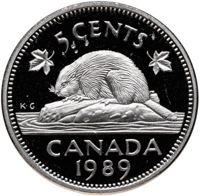 купить Канада 5 центов (cents) 1989