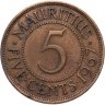 Купить Маврикий 5 центов (cents) 1967