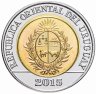 Купить Уругвай 10 песо 2015 Двухсотлетие земельного регламента 1815 года