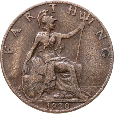 купить Великобритания 1 фартинг (farthing) 1920