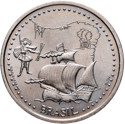 купить Португалия 200 эскудо (escudos) 1999 "500 лет с момента открытия Бразилии"