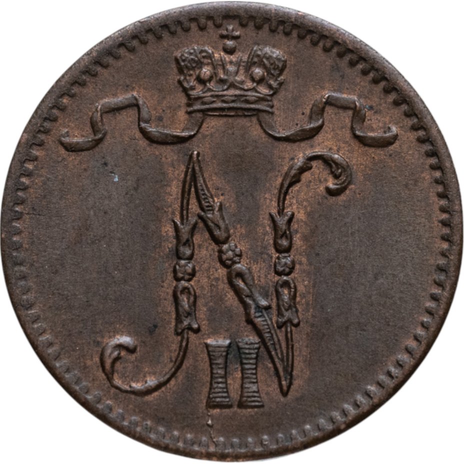 Сертификат подлинности 1 пенни (penni) 1916 Российская Финляндия