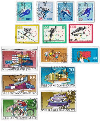 купить Германия ФРГ набор из 14 марок "Спорт и Олимпийские игры"