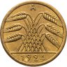 Купить Германия (Веймарская республика) 50 рентных пфеннигов 1924, знак монетного двора "A" — Берлин