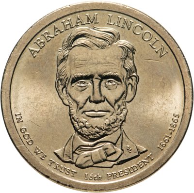 купить США 1 доллар 2010 "16-й президент США - Авраам Линкольн"