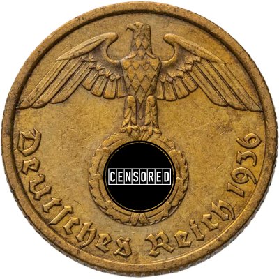 купить Германия, Третий Рейх 10 рейхспфеннигов (reichspfennig) 1936, знак монетного двора "A" — Берлин