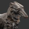 Купить Статуэтка "Борзая", скульптор А.И. Посядо, чугун, крашение, Каслинский завод архитектурно-художественного литья (Касли), СССР, 1949 г.