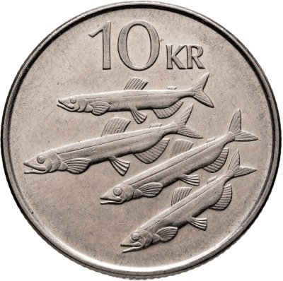 купить Исландия 10 крон 1996