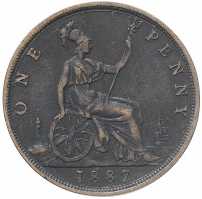 купить Великобритания 1 пенни (penny) 1887